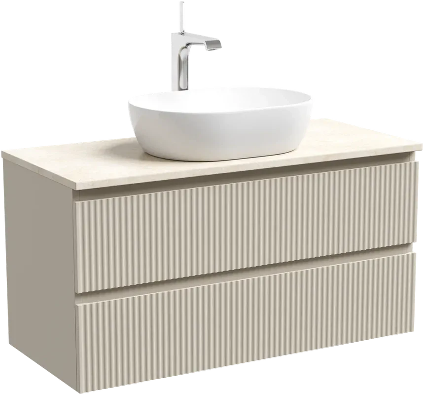 Тумба с раковиной Sancos Snob R 100 см, beige soft, столешница бежевая, раковина CN5010 Sancos — официальный сайт