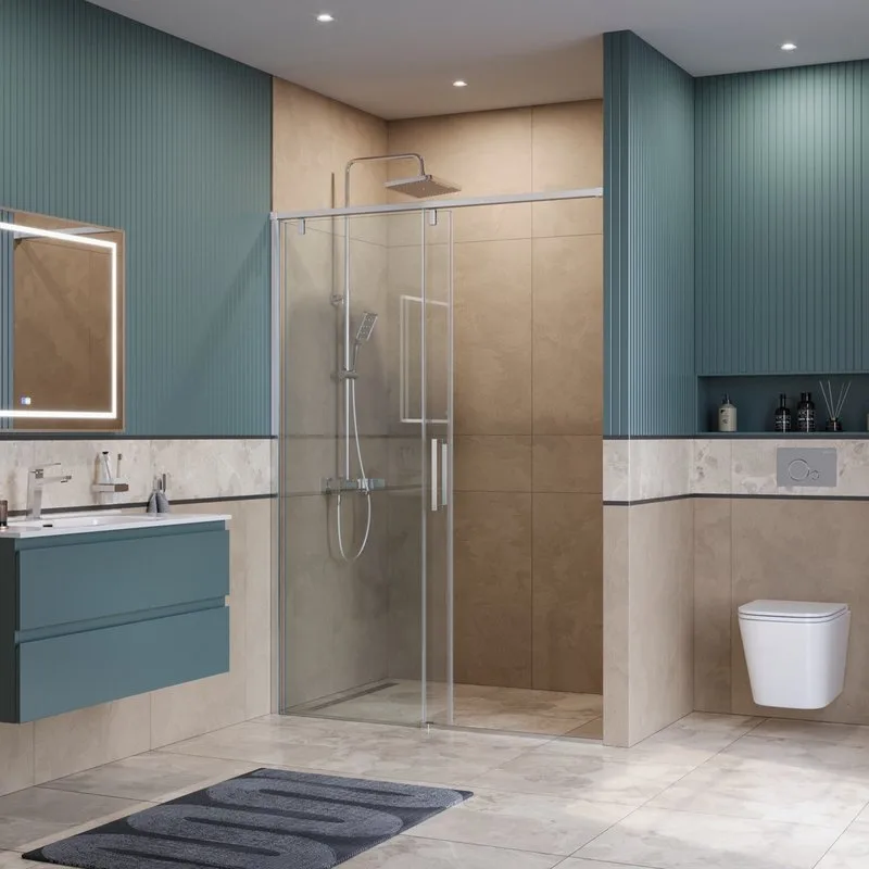 Душевая дверь в нишу BelBagno Soft Close-1 BF-1-140-C-Cr профиль хром Sancos — официальный сайт
