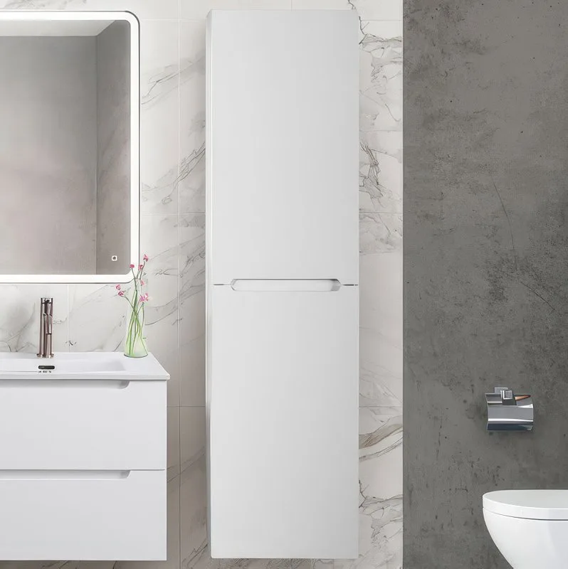 Шкаф-пенал для ванной BelBagno Etna 40 R bianco lucido Sancos — официальный сайт