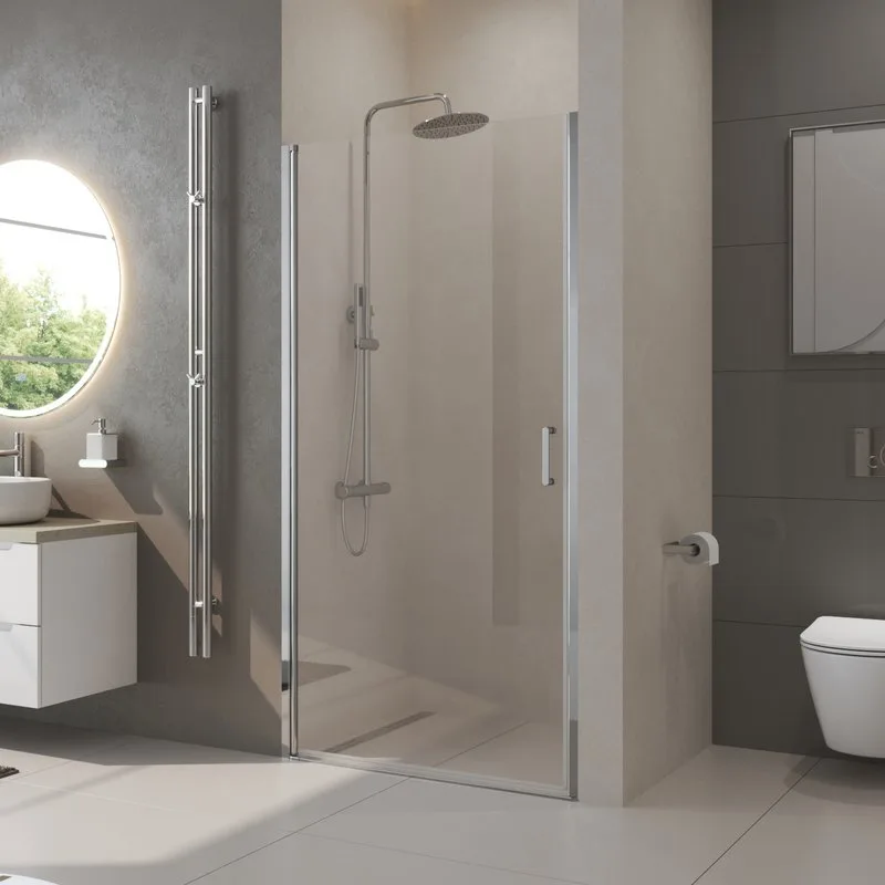Душевая дверь в нишу BelBagno Uno B-1-65-C-Cr стекло прозрачное Sancos — официальный сайт