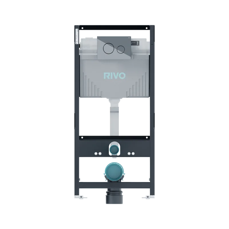 Инсталляция с кнопкой RIVO 200001.1 цвет: глянцевый хром
