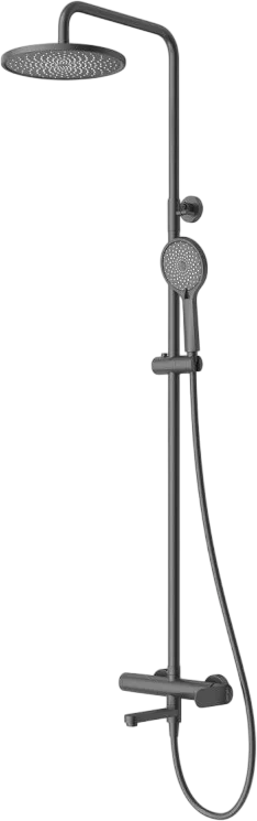 Душевая стойка Cezares Stylus STYLUS-CVD-NOP, со смесителем и изливом, матовый черный Sancos — официальный сайт