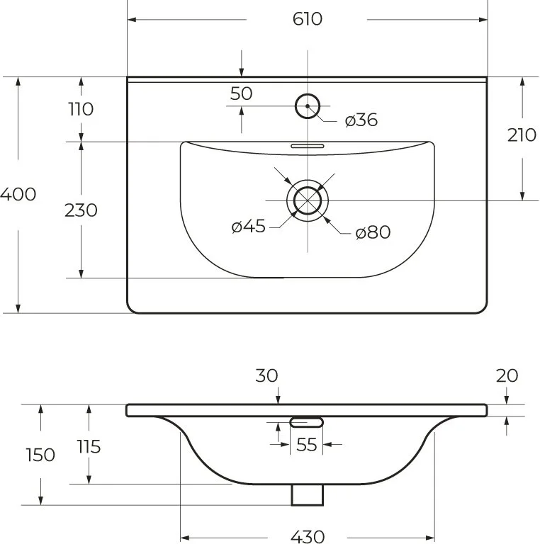 Мебельная раковина BelBagno BB-8099-3-60 глянцевая белая Sancos — официальный сайт