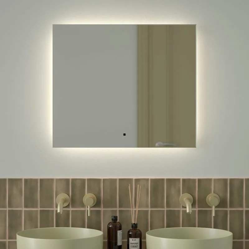 Зеркало Defesto Glow DF 2506RH 70х60 с LED-подсветкой, 4 500 K, инфракрасный выключатель