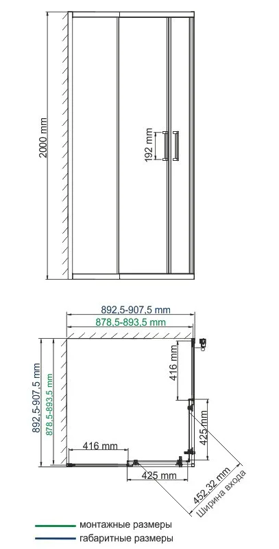 Душевой уголок Wasserkraft Tauber 64S03 90х90 см, профиль никель, стекло прозрачное Sancos — официальный сайт