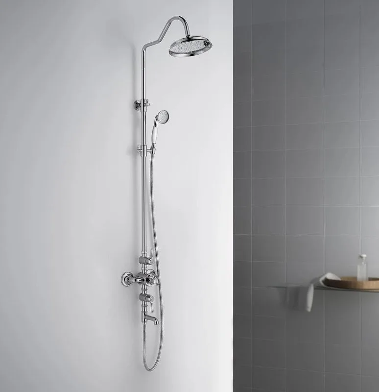 Душевая стойка AQUATEK Классик AQ2543CR, с термостатом, хром Sancos — официальный сайт