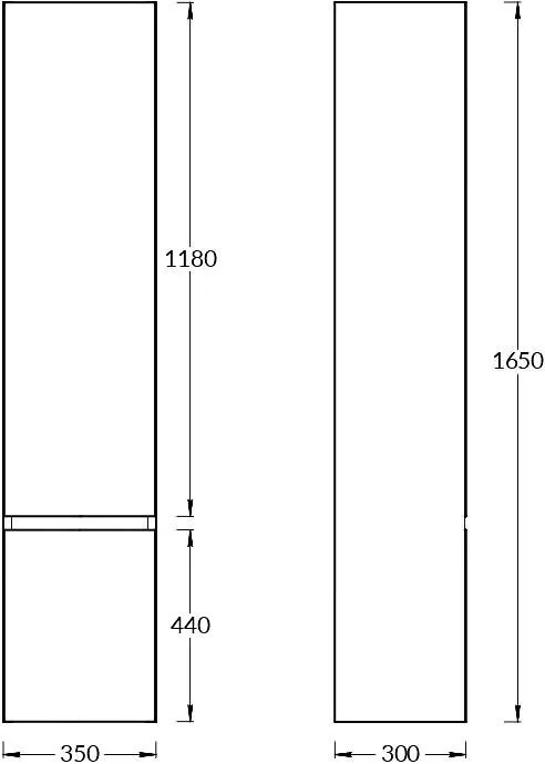 Шкаф-пенал для ванной KERAMA MARAZZI Cubo 165 R мальва матовый Sancos — официальный сайт