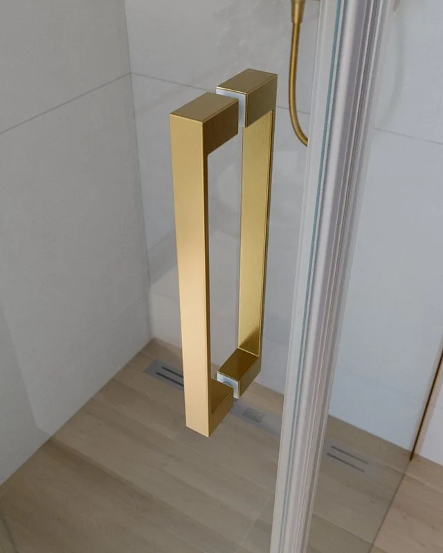 Душевой уголок Cezares Slider AH 1 90-90/100 C BORO профиль брашированное золото, стекло прозрачное Sancos — официальный сайт