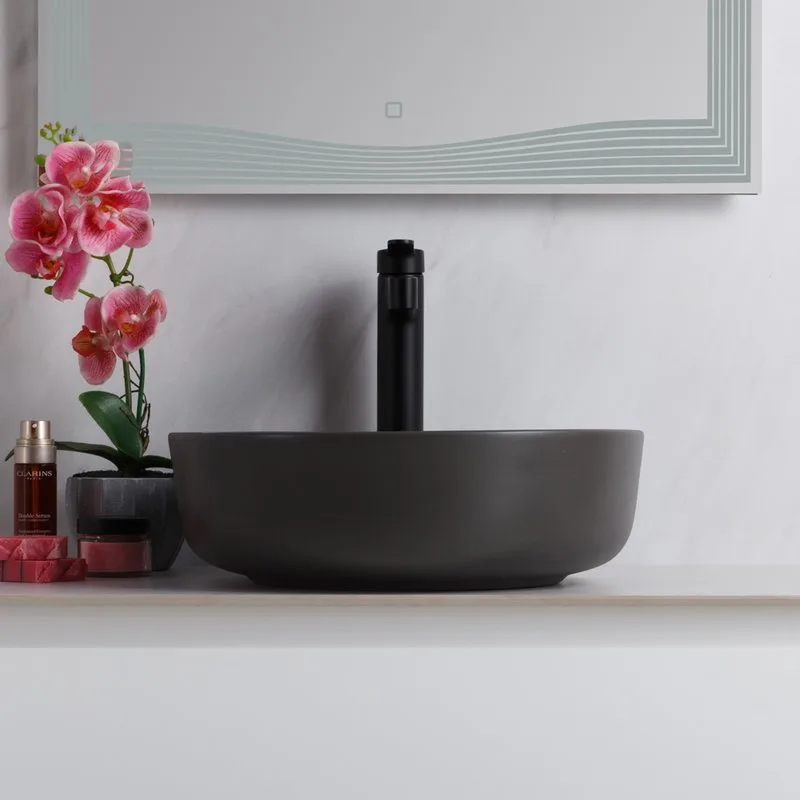 Накладная раковина BelBagno BB1315-H311 серая матовая Sancos — официальный сайт