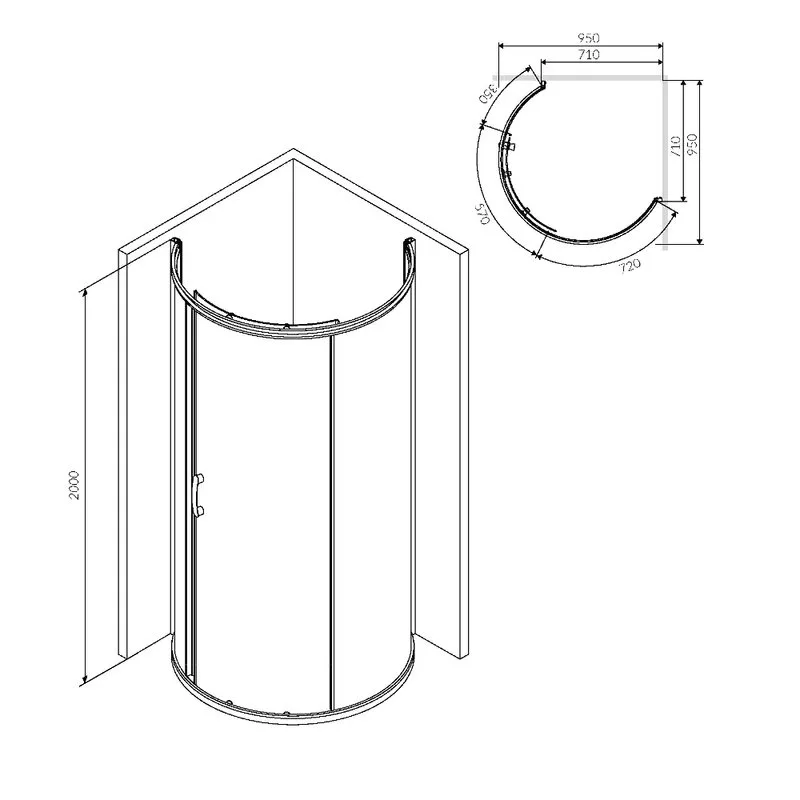 Душевой уголок AM.PM Like W83UG-333-095CG 95x95 профиль хром, стекло тонированное Sancos — официальный сайт