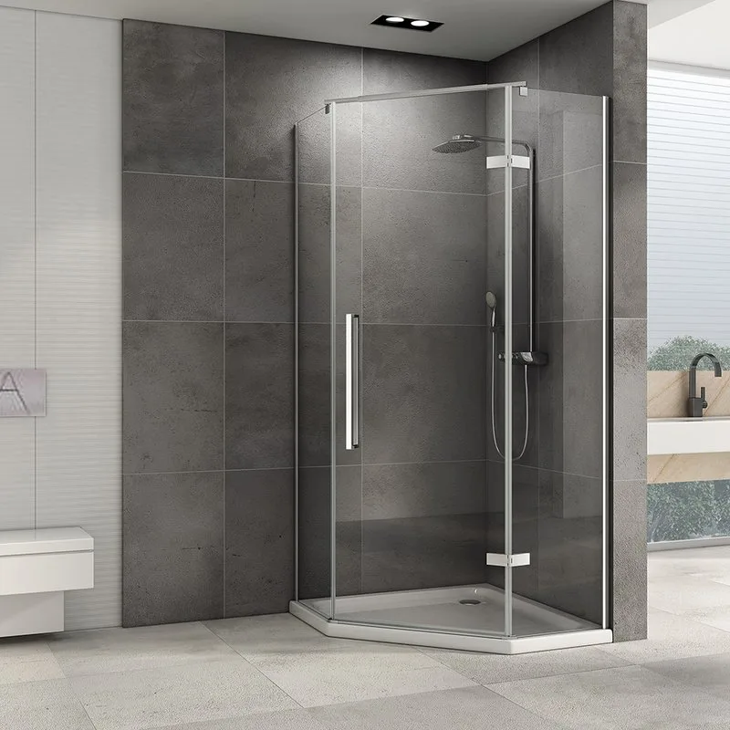 Душевой уголок Abber Ewiges Wasser AG05080 80x80, профиль хром, стекло прозрачное Sancos — официальный сайт