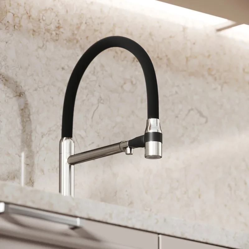Смеситель для кухни Sancos Garda SC4009BN с гибким изливом, брашированный никель Sancos — официальный сайт