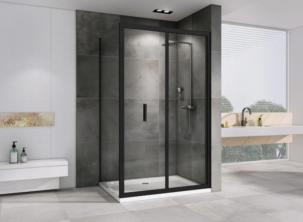 Душевой уголок Abber Sonnenstrand AG07100B-S70B 100x70, профиль черный, стекло прозрачное Sancos — официальный сайт