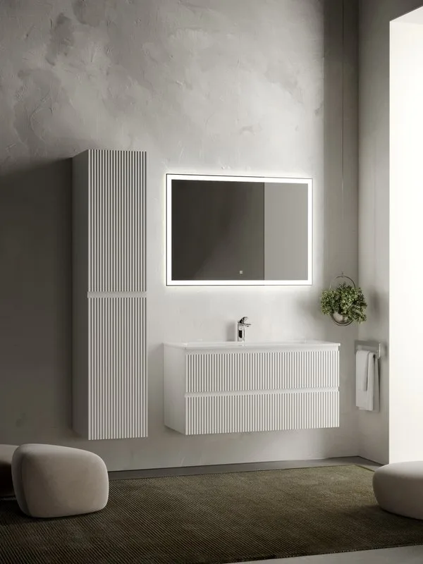 Тумба под раковину Sancos Snob R 100 подвесная Bianco (белый), SNR100W Sancos — официальный сайт
