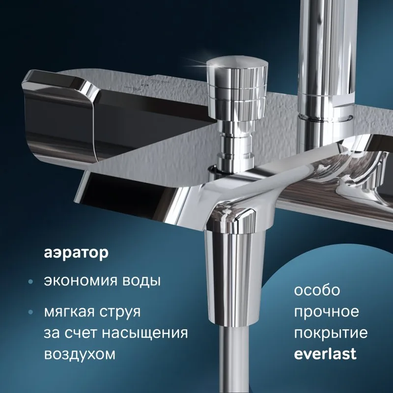 Душевая стойка AM.PM Func F078F500, хром, с термостатом Sancos — официальный сайт