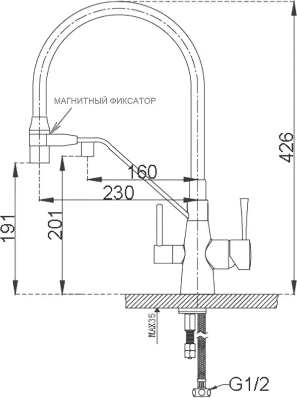 Смеситель для кухни Zorg Sanitary ZR 356 YF хром Sancos — официальный сайт