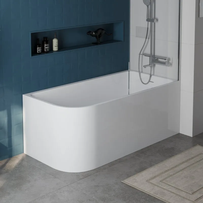 Акриловая ванна BelBagno BB712-1500-730-R 150x75 см, правая, пристенная, белая, асимметричная Sancos — официальный сайт
