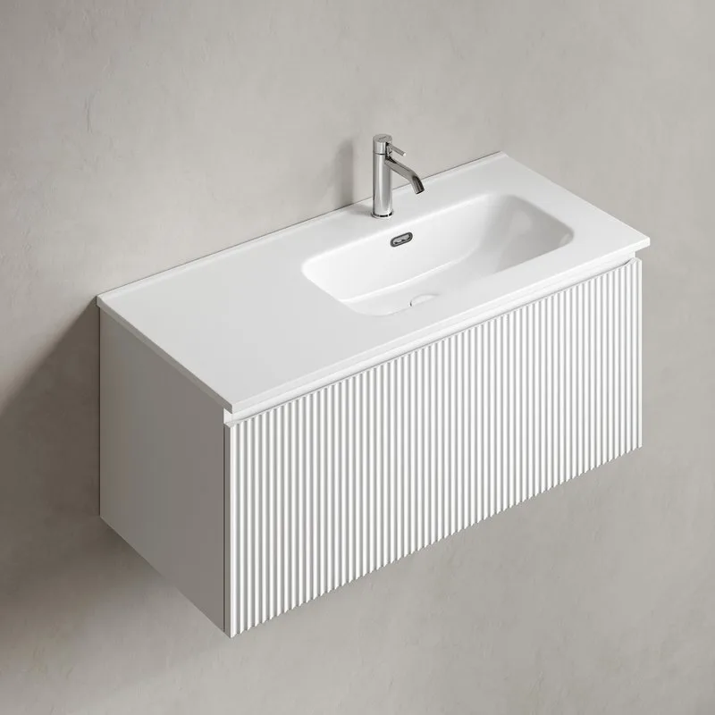 Тумба под раковину Sancos Snob R 1.0 100 подвесная Bianco (белый), SNR1.0100RW Sancos — официальный сайт