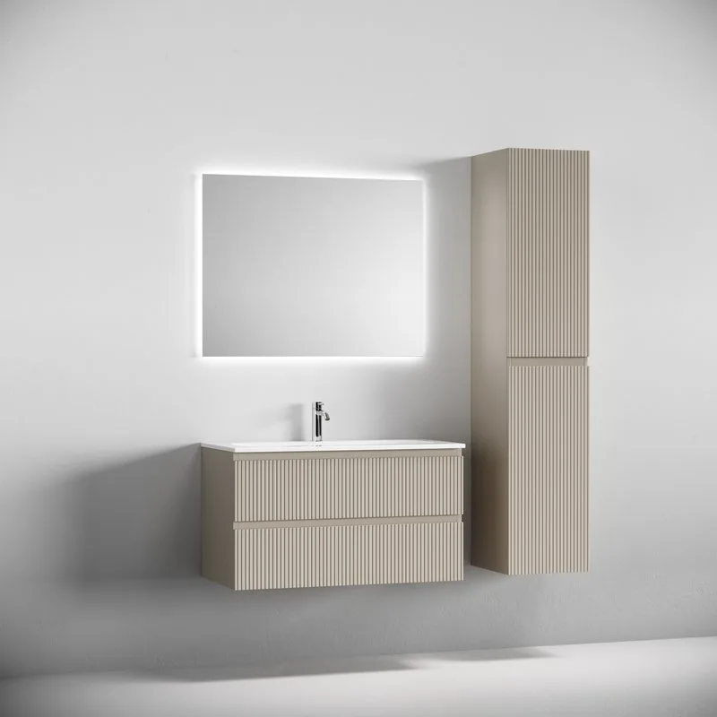 Тумба с раковиной Sancos Snob T 90 подвесная, beige soft, раковина СN7019 Sancos — официальный сайт