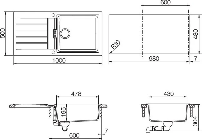 Мойка кухонная Schock Signus 60D Large (D-100L) Cristadur серебристый камень Sancos — официальный сайт
