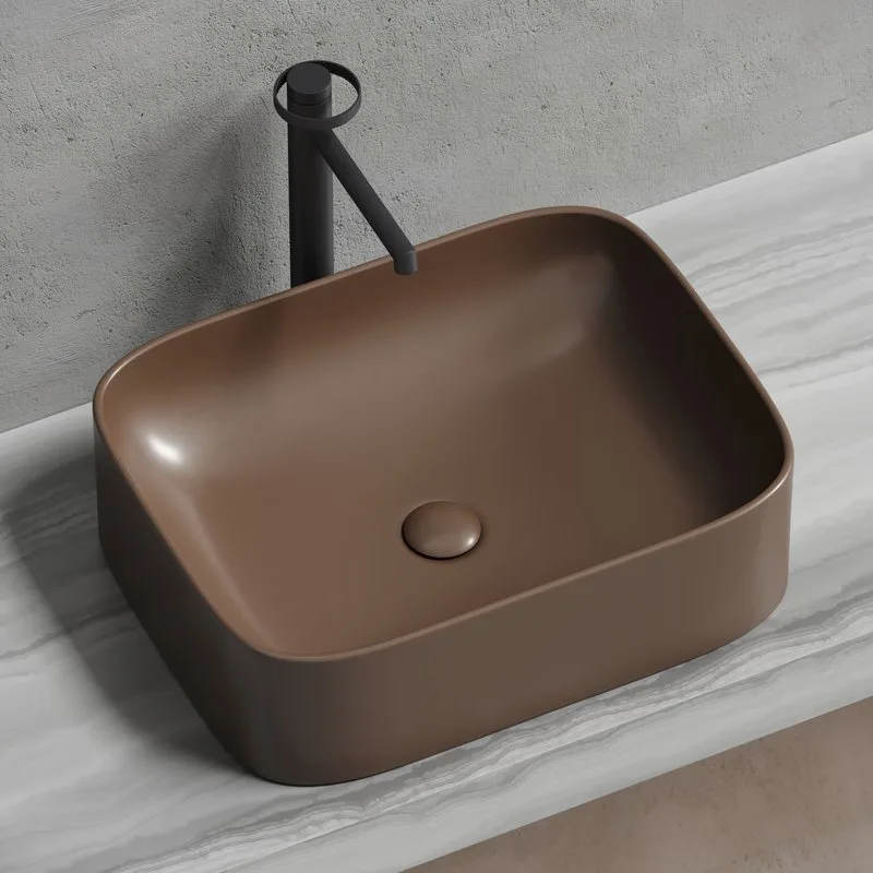 Накладная раковина Ceramicanova Element CN6052MDB темно-коричневая матовая Sancos — официальный сайт