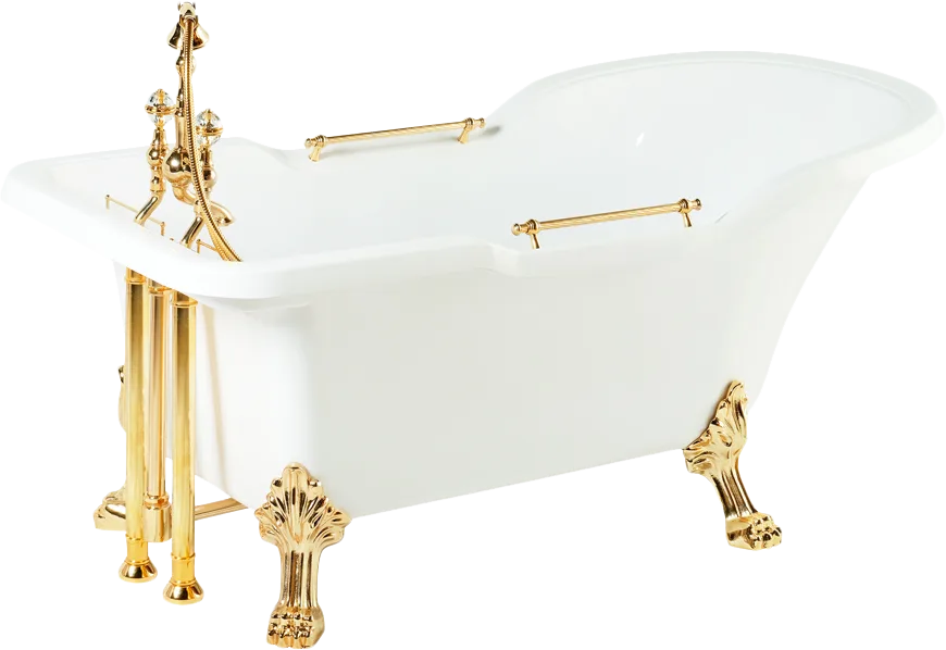 Ванна из искусственного камня Migliore Impero 25261 180x85 см, отдельностоящая, белая, с декоративны Sancos — официальный сайт