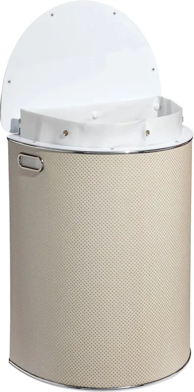 Корзина для белья Geralis RWH-O полукруглая, бежевая, кант хром Sancos — официальный сайт