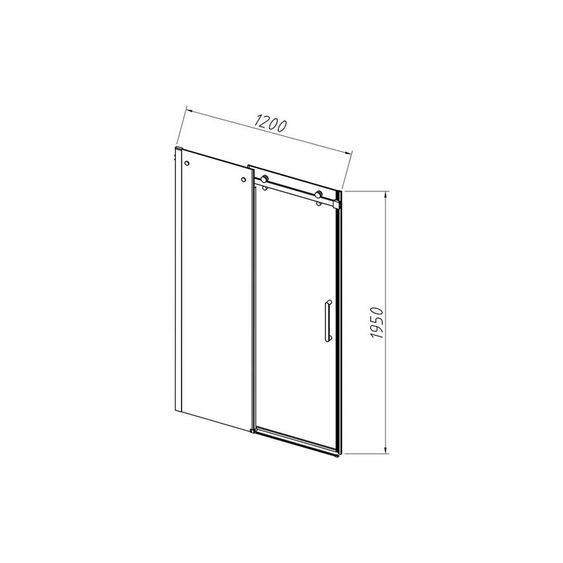 Душевая дверь в нишу Vincea Como-N VDS-4CN120CGB 120 см, профиль матовый черный, стекло тонированное Sancos — официальный сайт