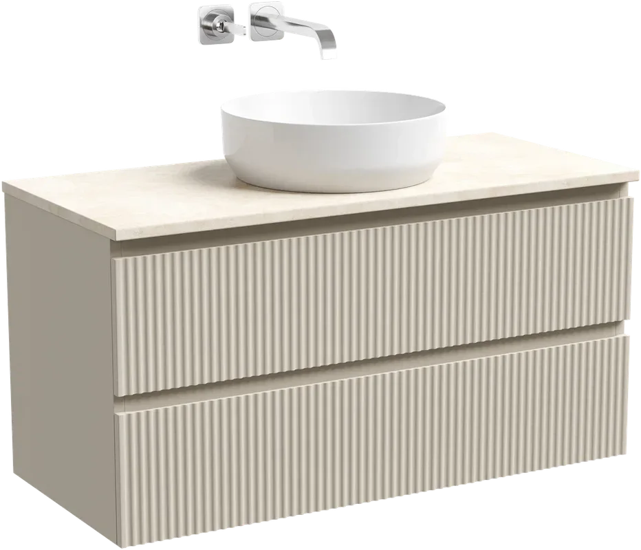 Тумба с раковиной Sancos Snob R 100 см, beige soft, столешница бежевая, раковина CN6022 Sancos — официальный сайт