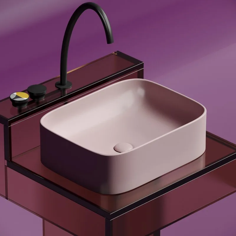 Накладная раковина Ceramicanova Element CN6052MP розовая матовая Sancos — официальный сайт