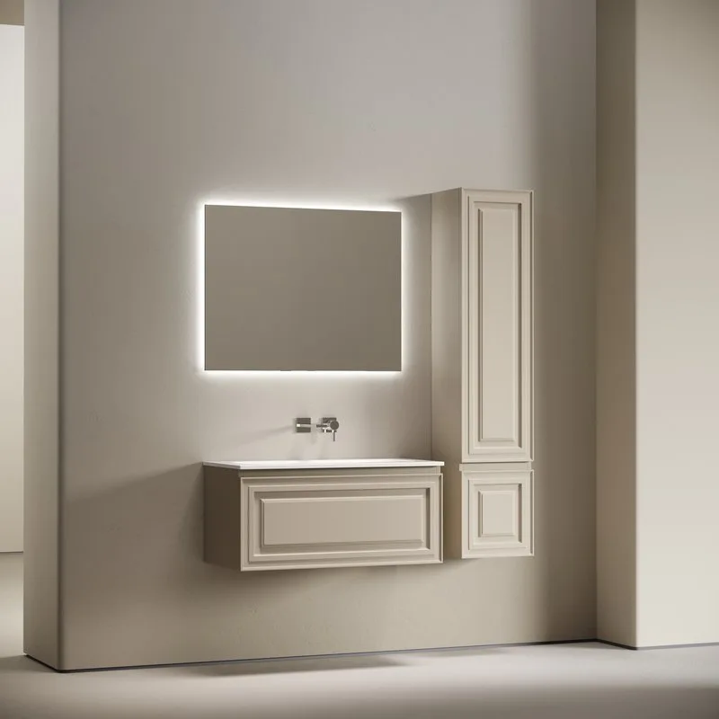 Тумба с раковиной Sancos Very 90 подвесная, beige soft, раковина СN7019wx Sancos — официальный сайт