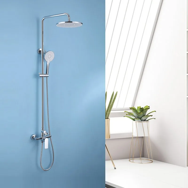 Душевая стойка Abber Weiss Insel AF8020, хром Sancos — официальный сайт