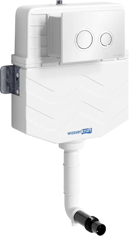 Смывной бачок скрытого монтажа Wasserkraft Aller 10TLT.031.ME.WH01, с кнопкой смыва белой, хром Sancos — официальный сайт