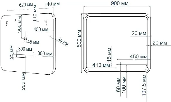 Зеркало Art&Max Genova White 90х80 белое, с LED-подсветкой, 6000К Sancos — официальный сайт