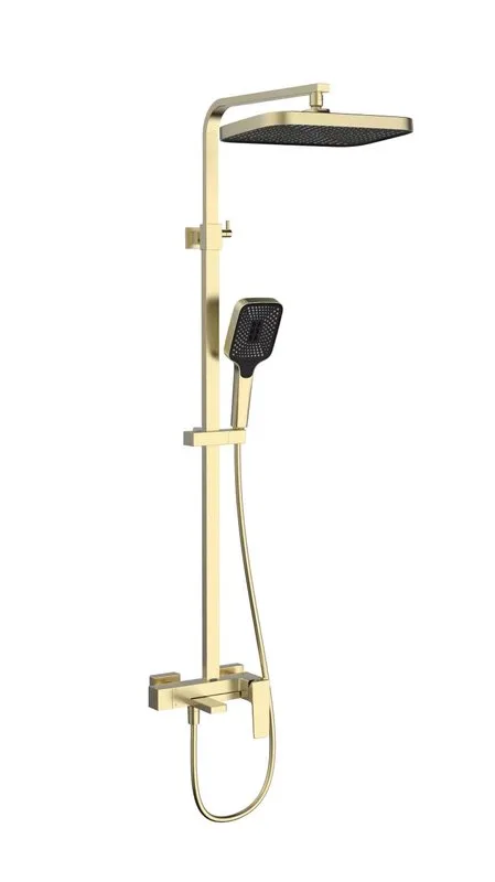 Душевая стойка Vincea Cube VSFS-4C12BG, брашированное золото Sancos — официальный сайт