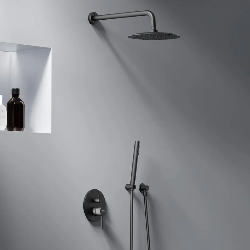 Душевой комплект Damixa Scandinavian Pure 936520300, С ВНУТРЕННЕЙ ЧАСТЬЮ, черный Sancos — официальный сайт