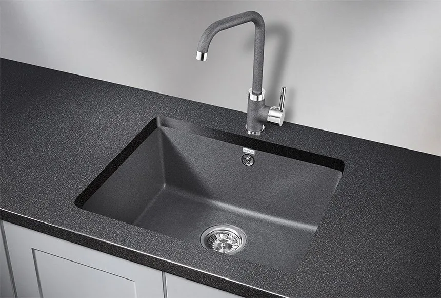 Мойка кухонная Granula 5551, графит Sancos — официальный сайт