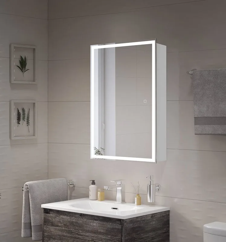 Зеркало-шкаф BelBagno 50x80 с подсветкой Sancos — официальный сайт