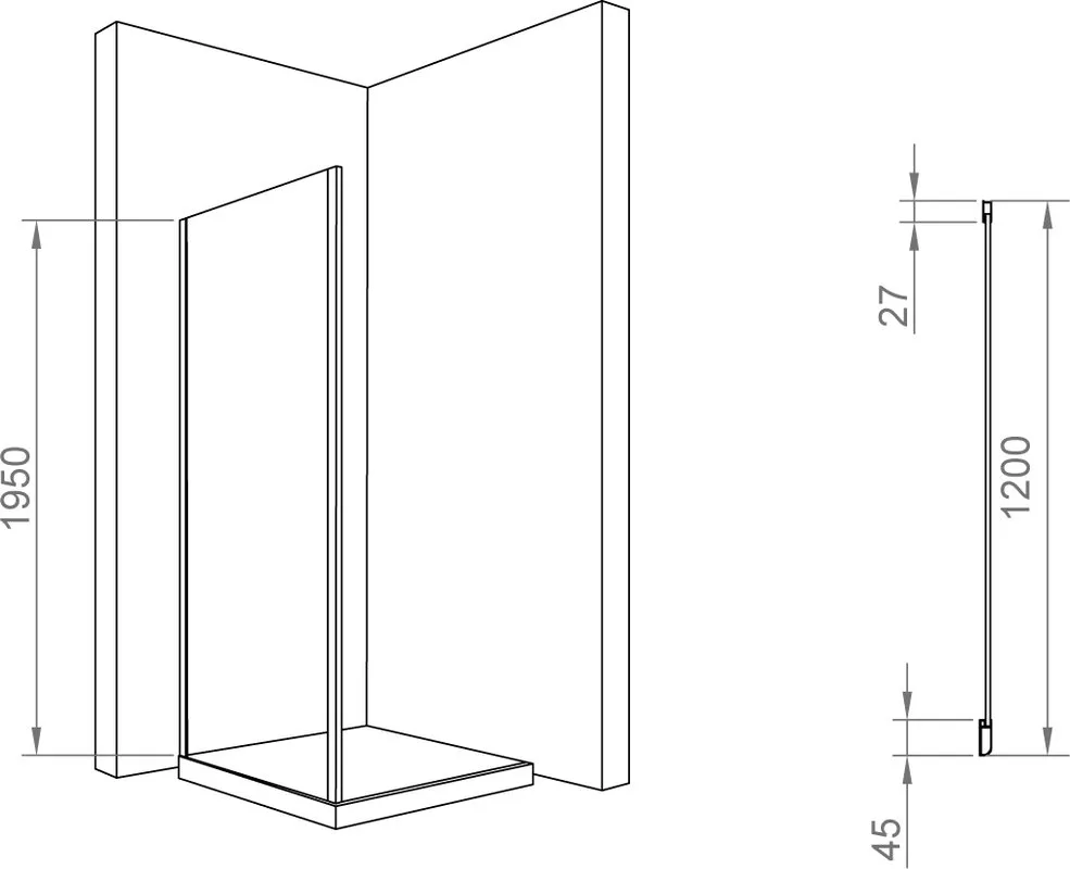 Душевой уголок RGW Passage PA-14+120 см (138-142)x120x195 профиль хром, стекло прозрачное Sancos — официальный сайт