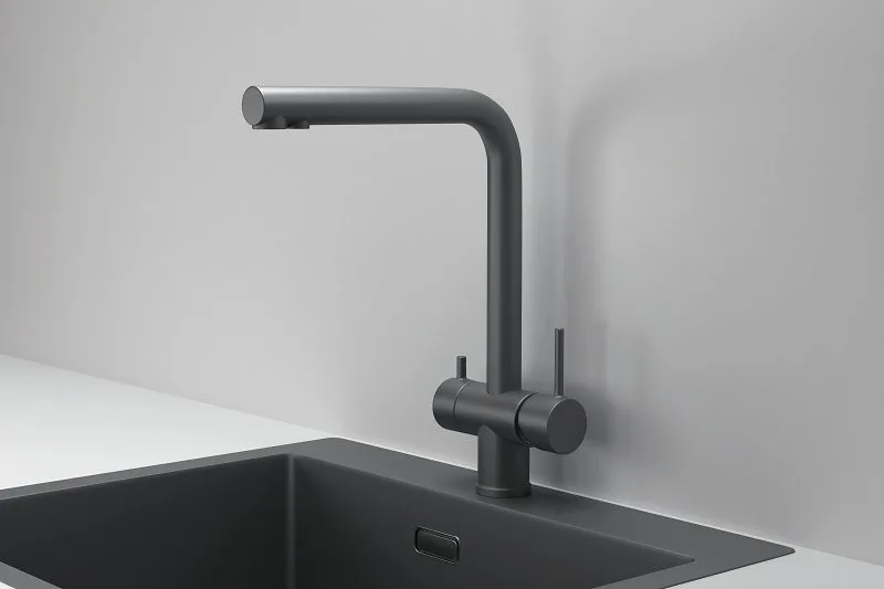 Смеситель для кухни Granula Kitchen Space 7011, графит матовый Sancos — официальный сайт