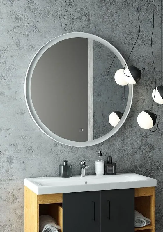 Зеркало круглое Art&Max Napoli 80 белое Sancos — официальный сайт
