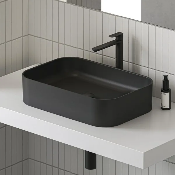 Накладная раковина Ravak Ceramic R Slim 55, черная матовая Sancos — официальный сайт