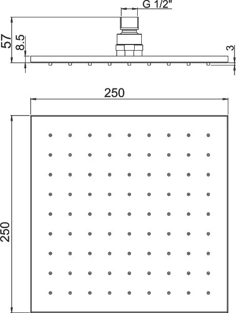 Верхний душ Paini 50PZ759QQ25 Sancos — Оригинал