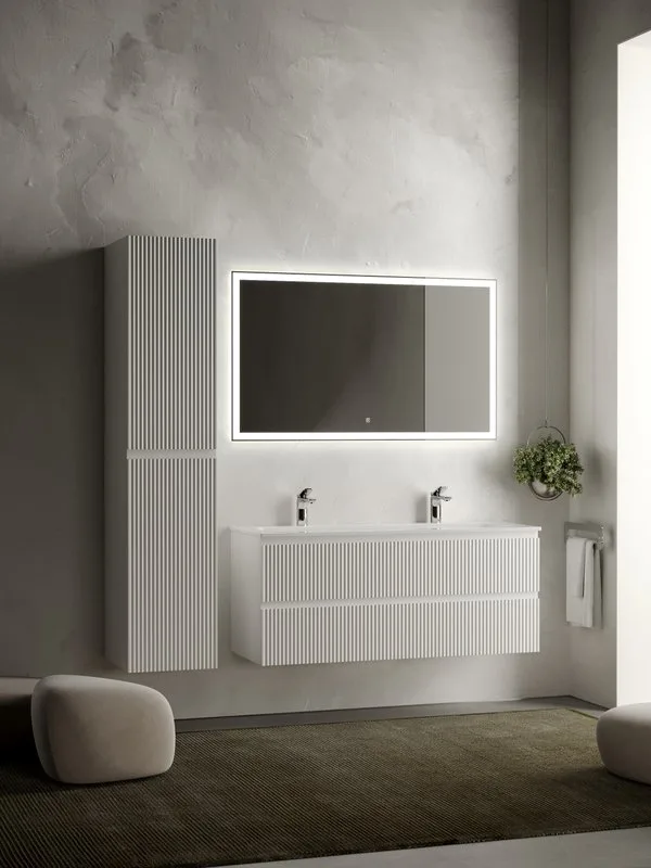 Шкаф-пенал для ванной Sancos Snob R 35 см, универсальный, Bianco (белый) Sancos — официальный сайт