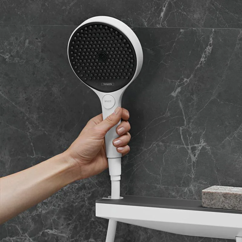 Душевая лейка Hansgrohe Rainfinity 130 26865700 EcoSmart, матовый белый Sancos — официальный сайт