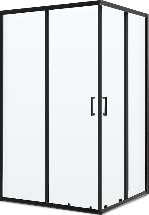 Душевой уголок BelBagno Uno -195 AH 2 100/80 C Nero профиль черный, стекло прозрачное Sancos — официальный сайт