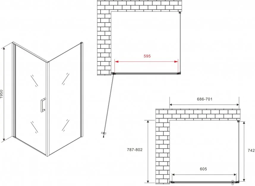 Душевой уголок Abber Sonnenstrand AG04070-S80 80x70, профиль хром, стекло прозрачное Sancos — официальный сайт