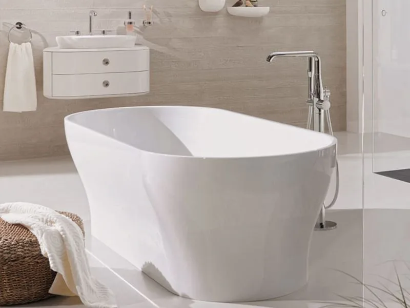 Напольный смеситель для ванны с душем Grohe Essence New 23491001 Sancos — официальный сайт