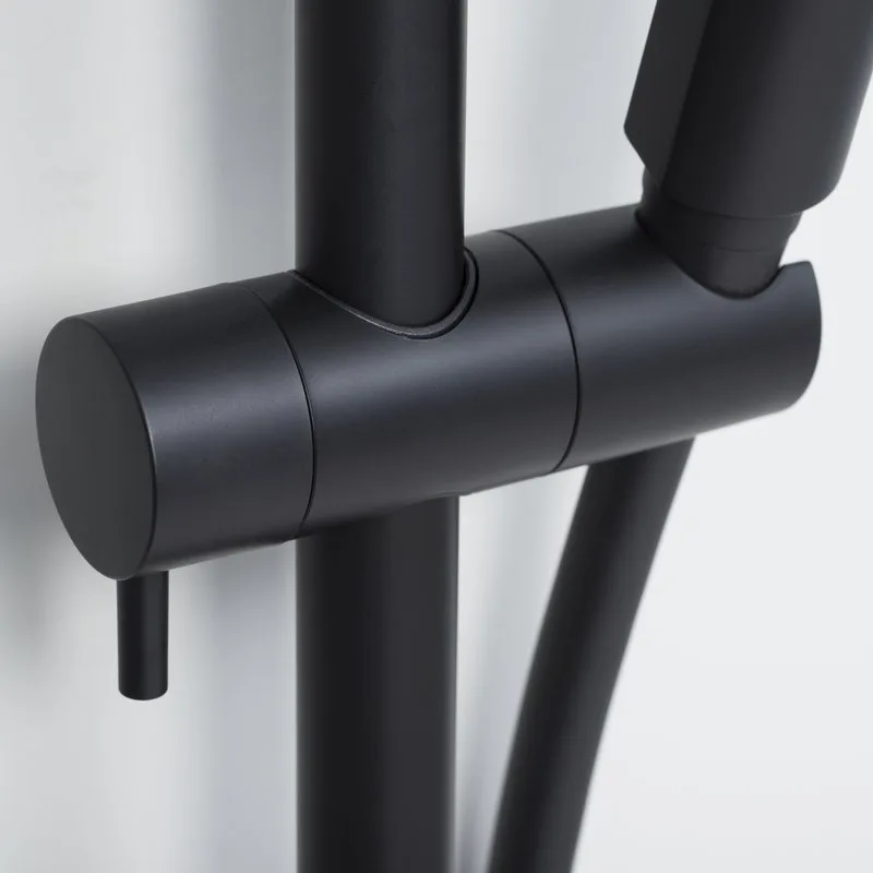 Душевая стойка Wasserkraft Thermo A28801, черная матовая Sancos — официальный сайт