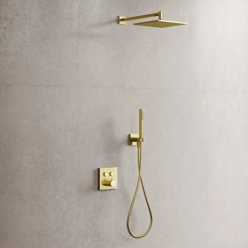Душевой комплект Sancos Linn SC9022BG С ВНУТРЕННЕЙ ЧАСТЬЮ, брашированное золото, PVD покрытие Sancos — официальный сайт